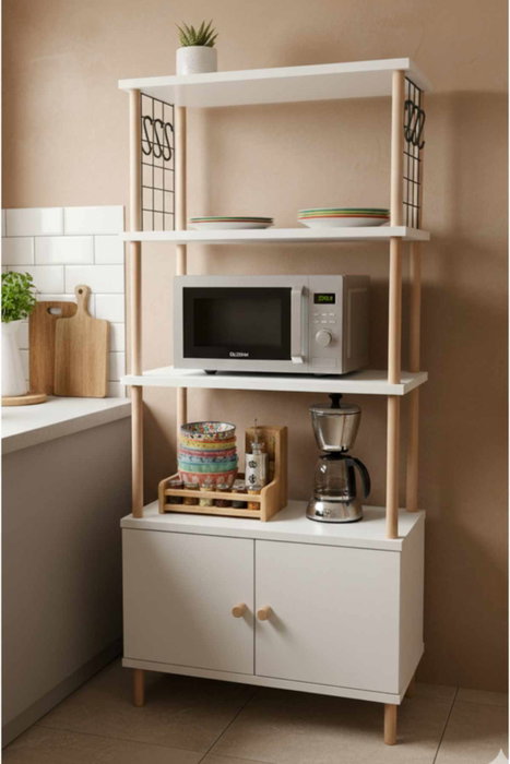 Hanah Home Armario de Cocina Blanco Hanah Home Armario de Cocina Blanco